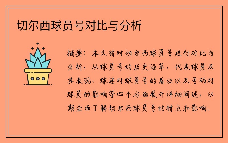 切尔西球员号对比与分析